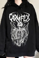 Siyah Gothic Rock Grubu Carnifex Kapüşonlu Hoodie