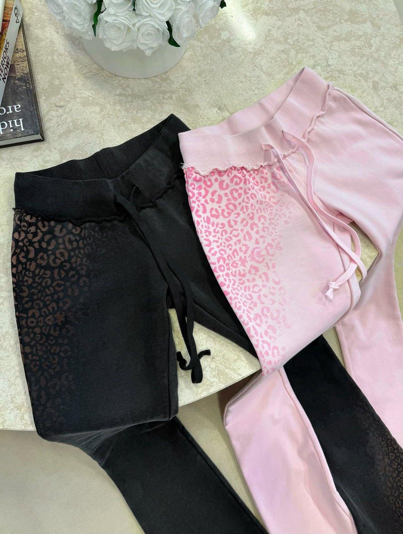 Leopar İspanyol Paça Tayt