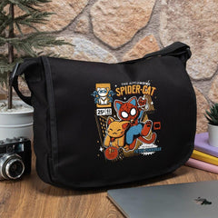 Spider-Cat Baskılı Unisex Postacı Çantası