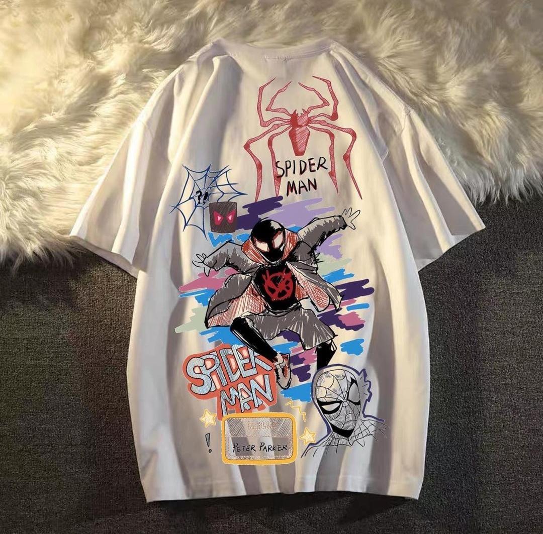 Spider Man Streetwear Baskılı Oversize T-shirt