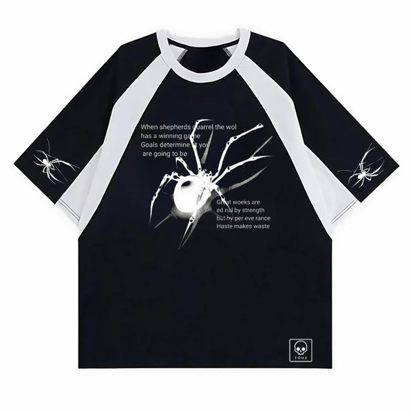 Spider Baskılı Oversize T-Shirt  (Unisex) T-Shirt