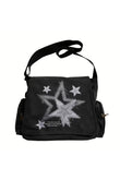 Star Graffiti Baskılı Unisex Postacı Çantası
