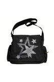 Star Graffiti Baskılı Unisex Postacı Çantası