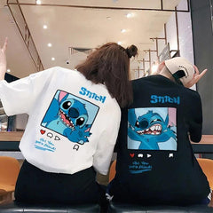 Stitch Baskılı Oversize T-shirt  ( Tek Gönderilir Lütfen Renk Seçin )