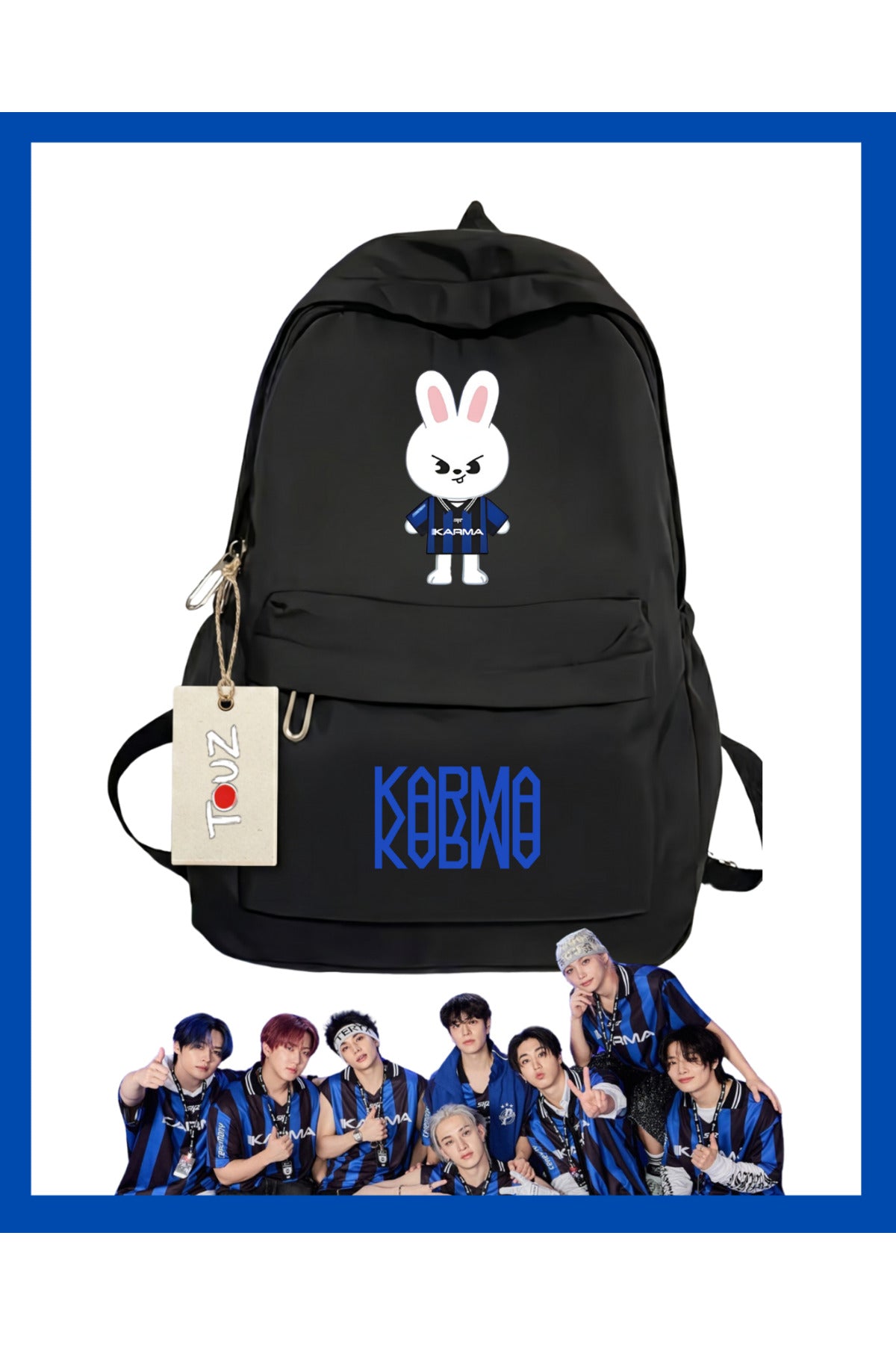 Stray Kids SKZ Karma Baskılı Okul, Dershane, Kurs Sırt Çantası