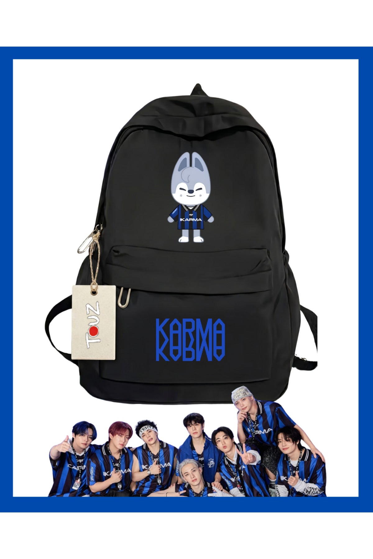 Stray Kids SKZ Karma Baskılı Okul, Dershane, Kurs Sırt Çantası
