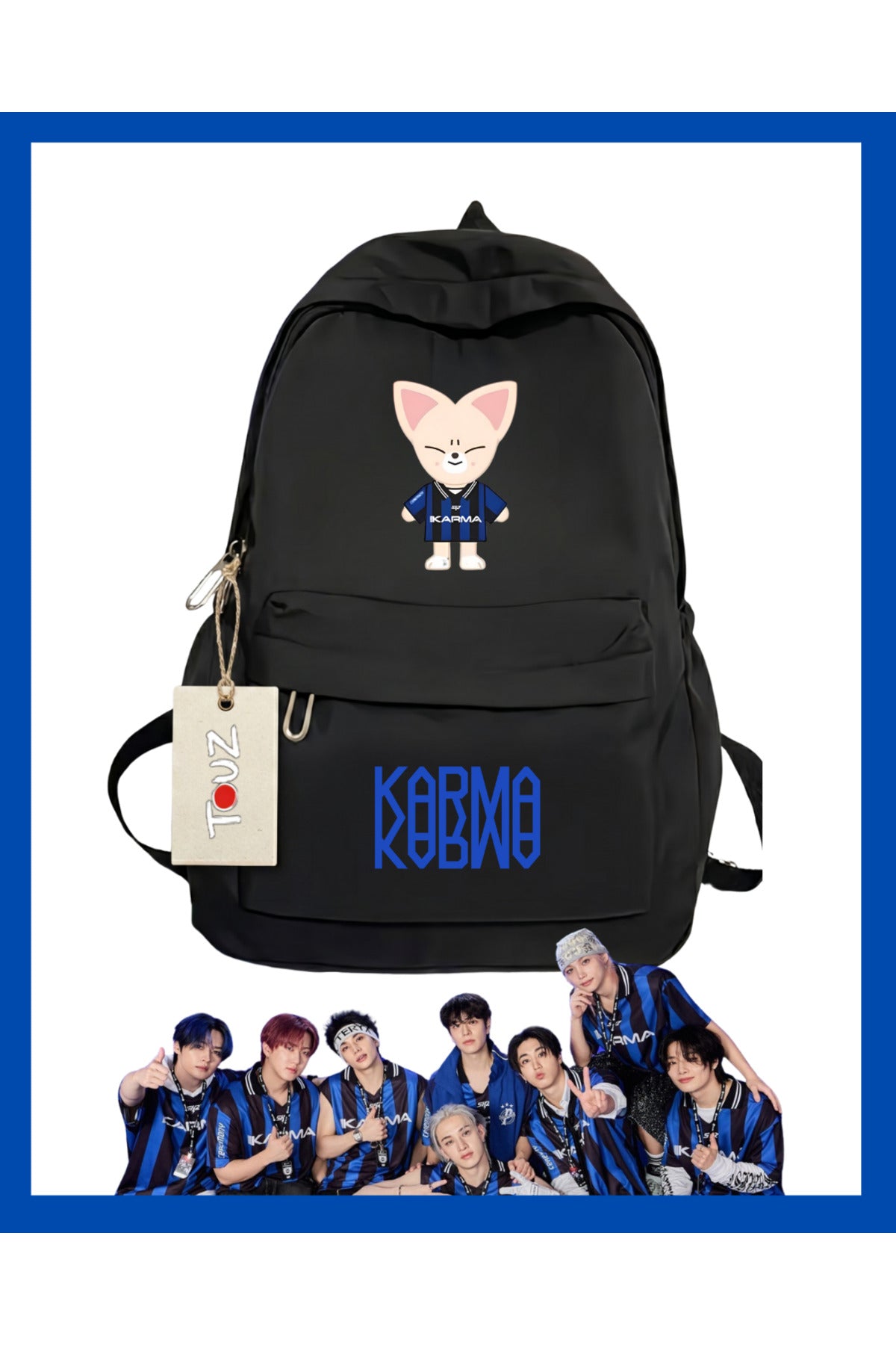 Stray Kids SKZ Karma Baskılı Okul, Dershane, Kurs Sırt Çantası