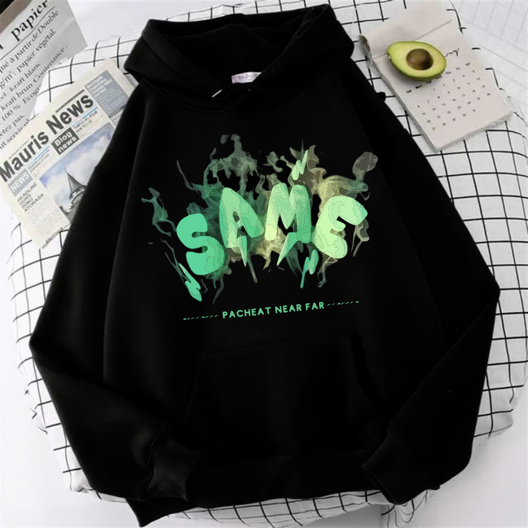 Street Wear Same Oversize Unisex Siyah Sweatshirt