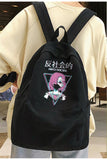 STREETBEAT WEAR  Antisocial Anime Girl Baskılı Unisex Sırt Çantası