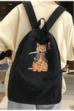 STREETBEAT WEAR  Killer Cat Baskılı Unisex Sırt Çantası