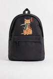 STREETBEAT WEAR  Killer Cat Baskılı Unisex Sırt Çantası