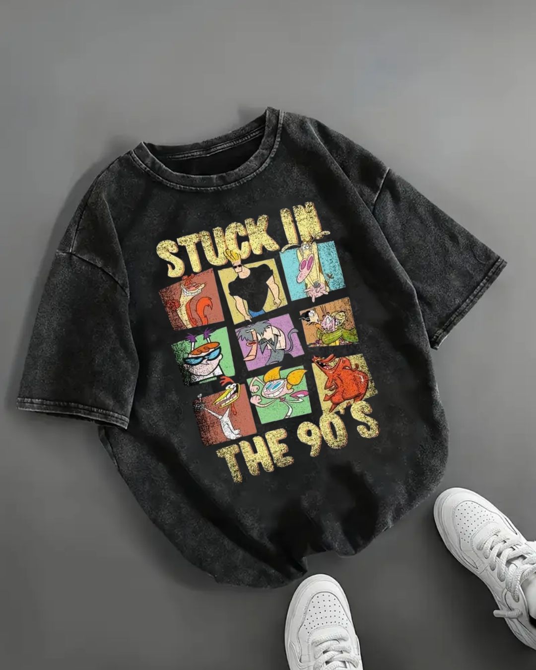 Stuck in The 90's Baskılı Unisex Oversize T-shirt