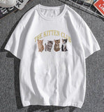 The Kitten Club Beyaz Unisex Oversize T-shirt