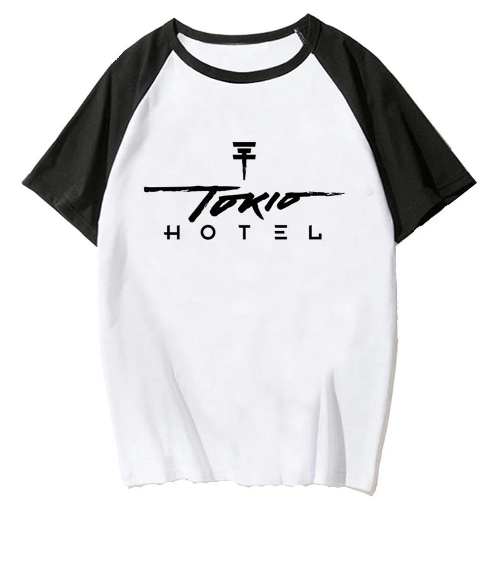 Tokio Hotel Beyaz Reglan Kol Oversize T-shirt