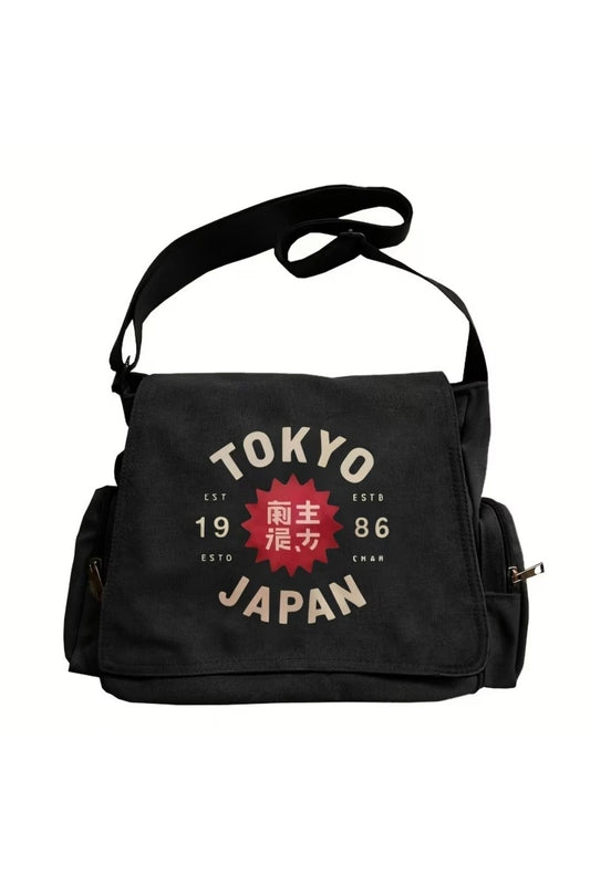 Tokyo Harajuku Baskılı Unisex Postacı Çantası