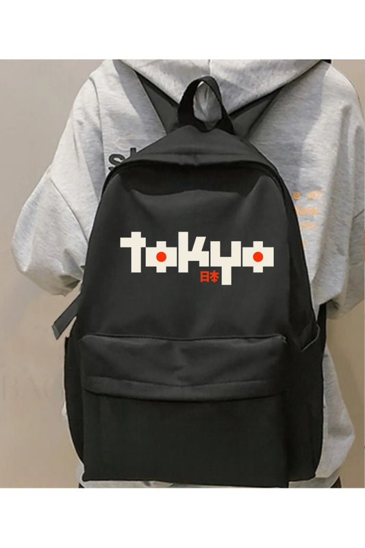 Tokyo Japonya Baskılı Unisex Okul Sırt Çantası