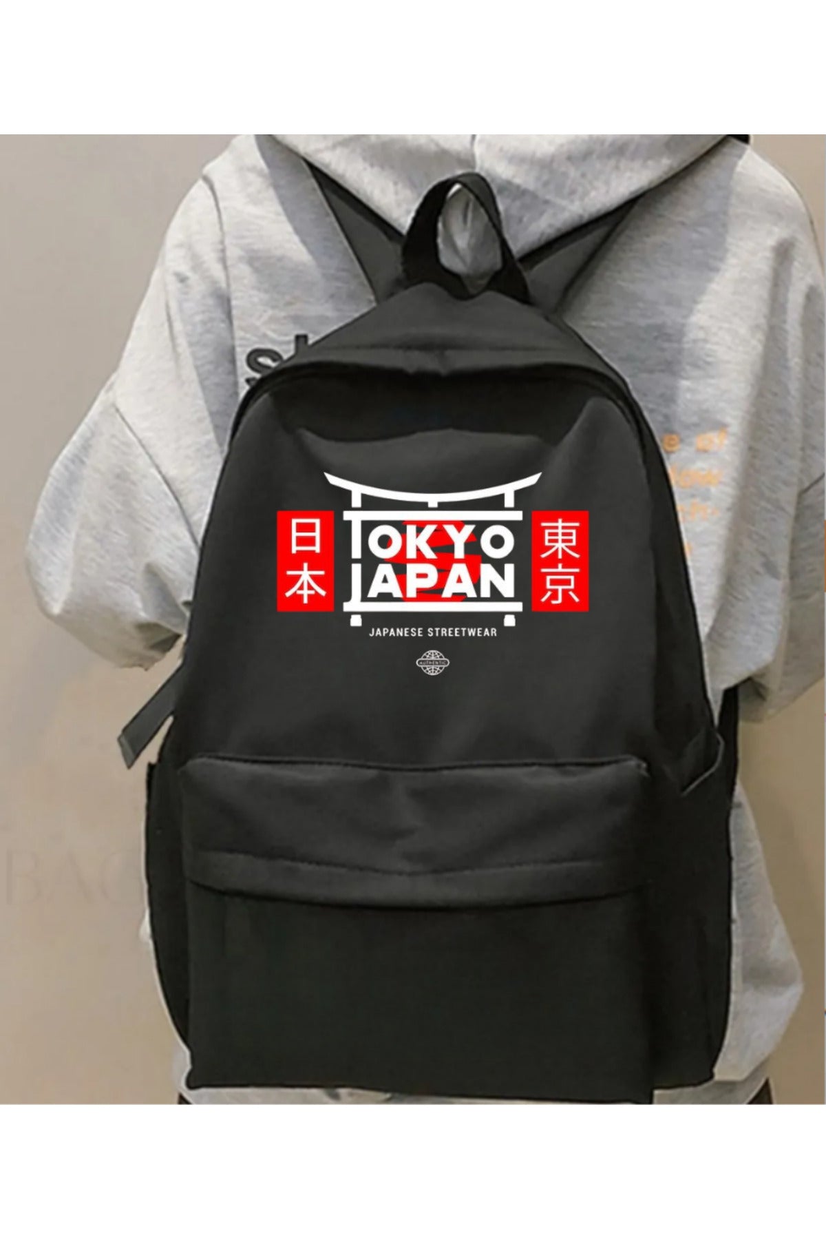 Tokyo Japonya Baskılı Unisex Okul Sırt Çantası