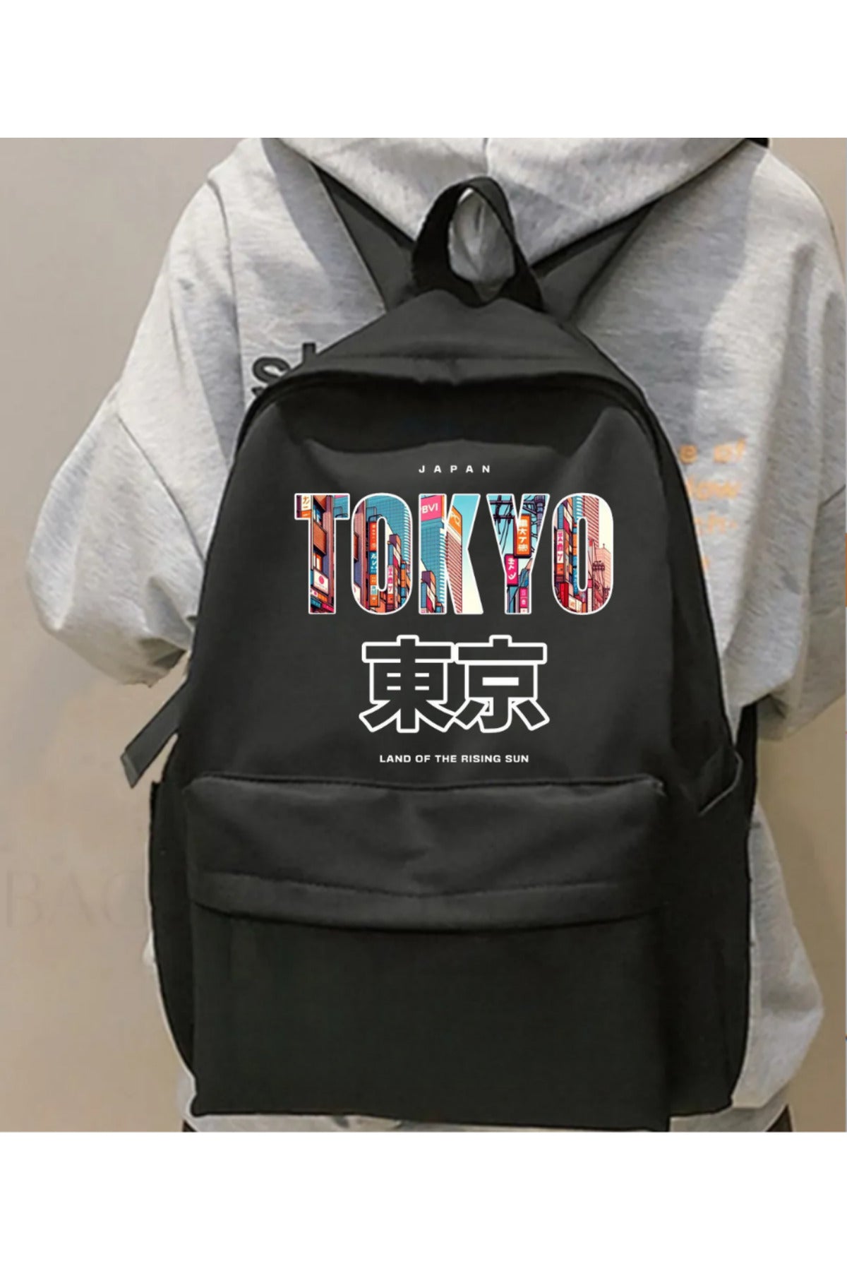 Tokyo Japonya Baskılı Unisex Okul Sırt Çantası