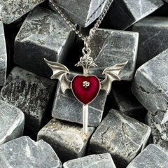 Touz Devil Winged Heart Tasarımlı Kolye