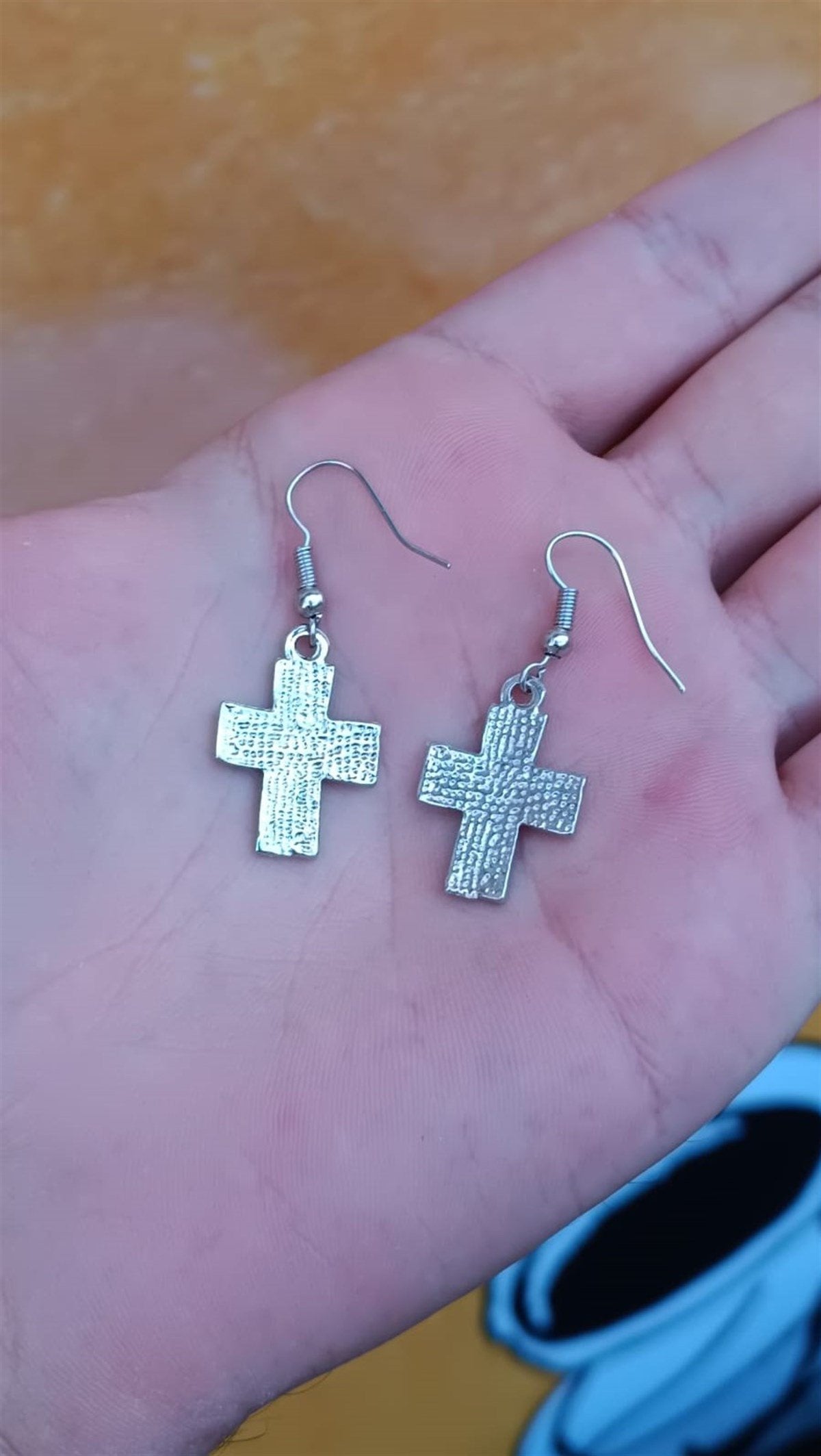 Touz Gothic Thick Cross Çift Küpe