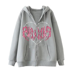 Touz Harajuku Pink Heart with Grey Spikes Hırka