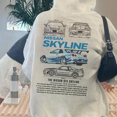 Unisex Nissan Skyline Sweatshirt Beyaz