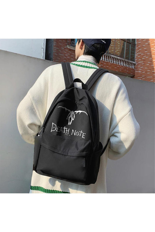 Very Kind  Death Note Winged L Baskılı Unisex Sırt Çantası
