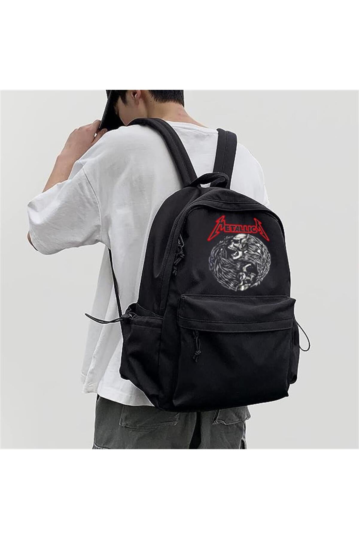 Very Kind  Metallica Baskılı Unisex Sırt Çantası