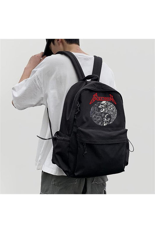 Very Kind  Metallica Baskılı Unisex Sırt Çantası