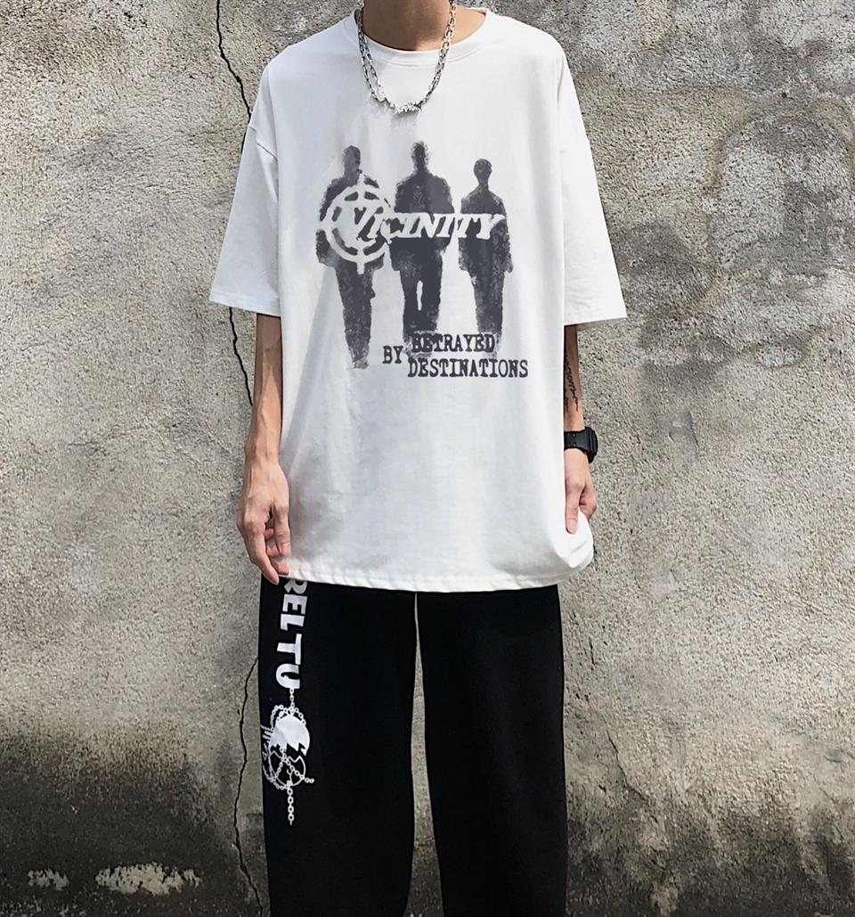 Vicinity Baskılı Beyaz Unisex Oversize T-shirt