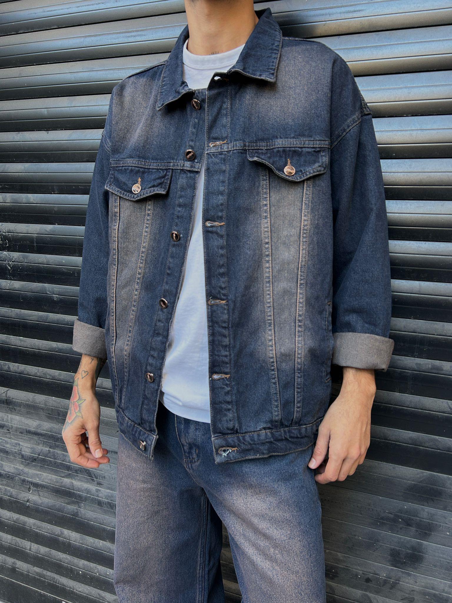 Vintage Denim Kot Unisex Ceket