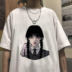 Wednesday Beyaz Unisex Oversize T-shirt