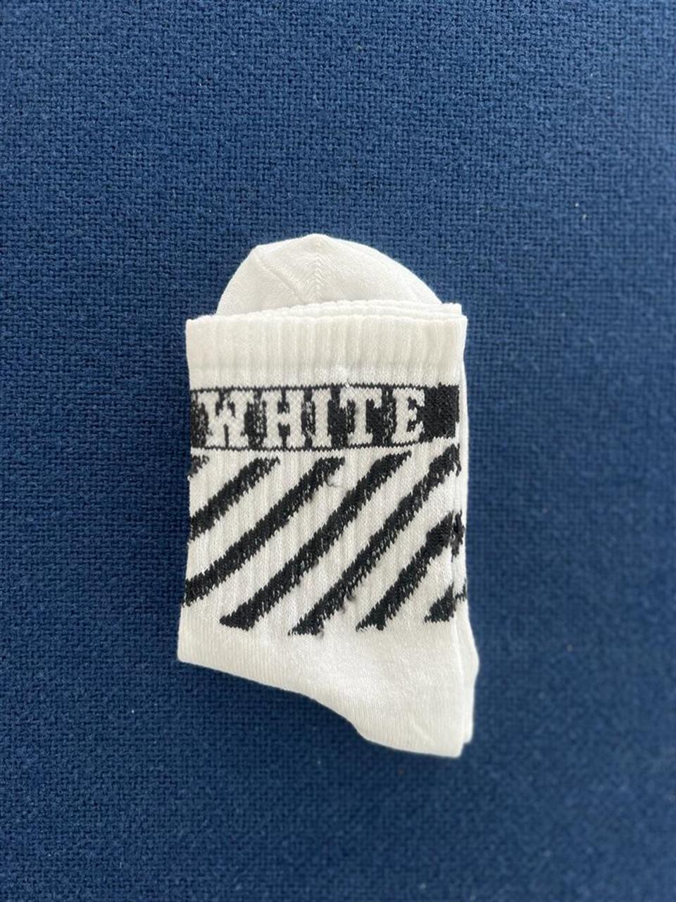 White Lines Unisex Beyaz Kolej Çorap