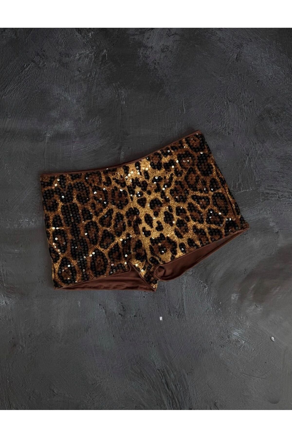 Y2K Retro Sequin Pul Sim Detaylı Şort