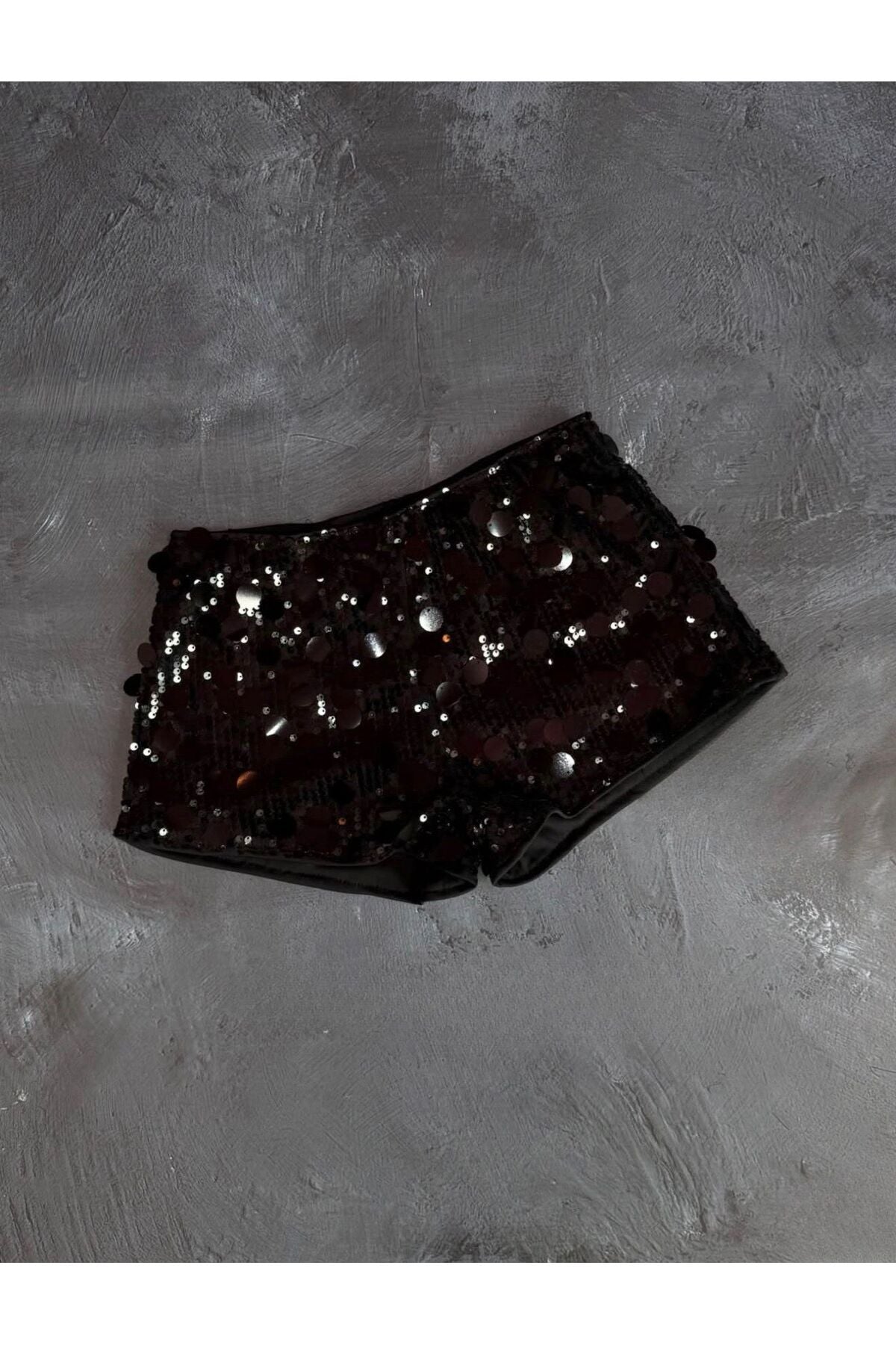 Y2K Retro Sequin Pul Sim Detaylı Şort