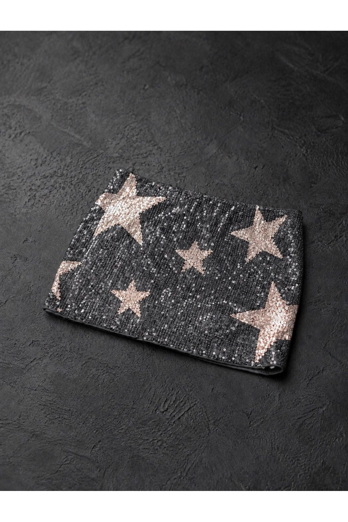 Y2K Retro Sequin Pul Sim Detaylı Şort