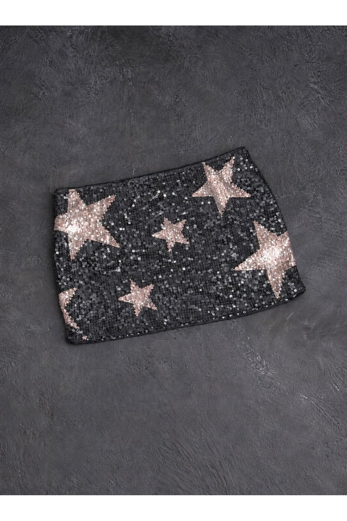 Y2K Retro Sequin Pul Sim Detaylı Şort