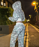 Kamuflaj Baggy Alt Üst Eşofman Takımı ( 3 İplik Şardonlu)