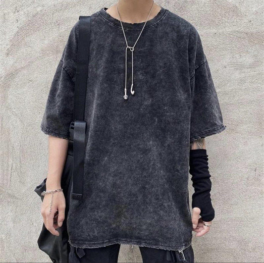 Yıkamalı Basic Oversize Unisex T-shirt