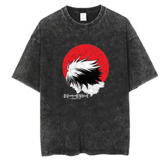 Yıkamalı Death Note L Unisex Eskitme T-shirt