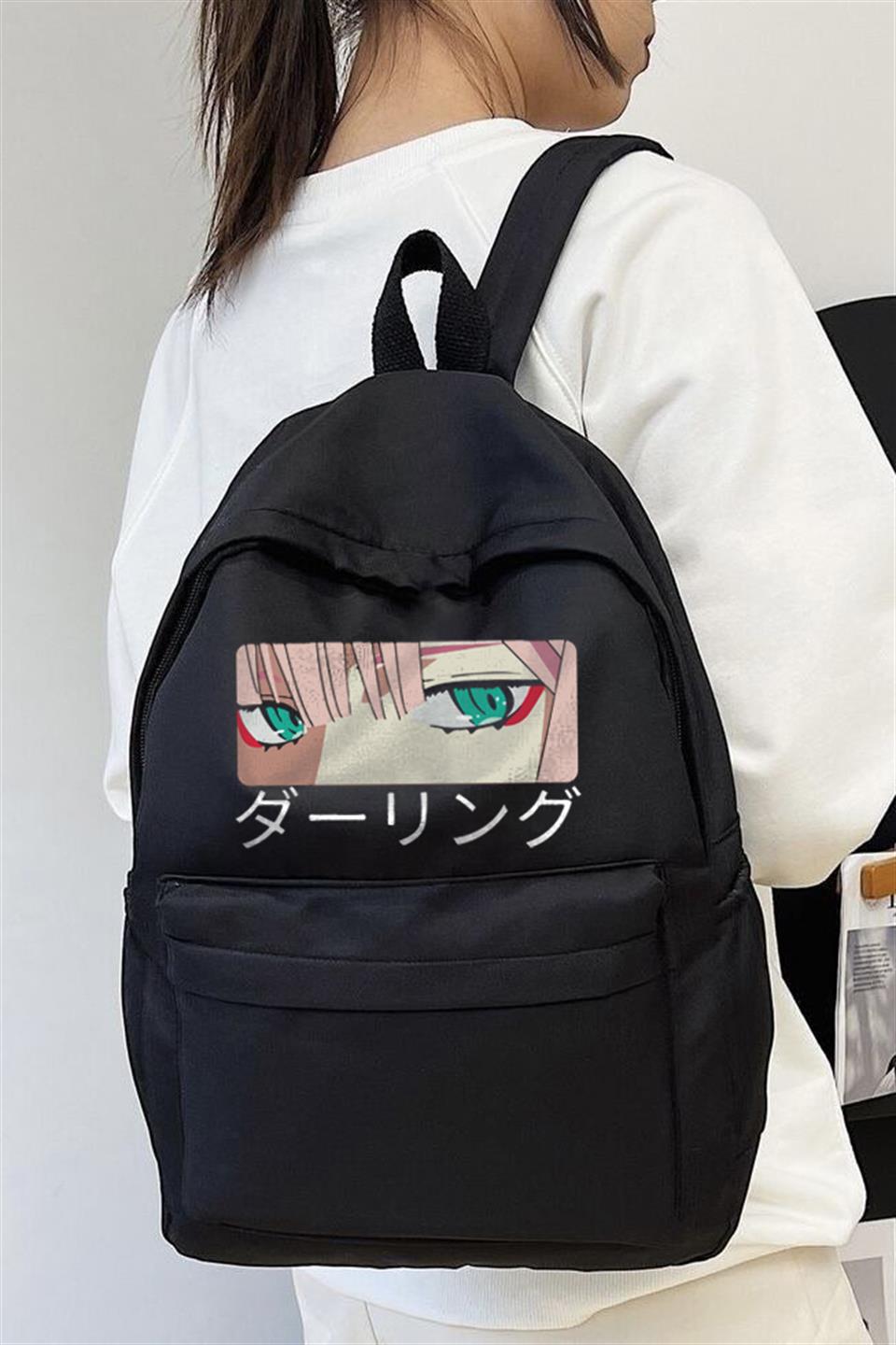 Zero Two Eyes Baskılı Unisex Sırt Çantası